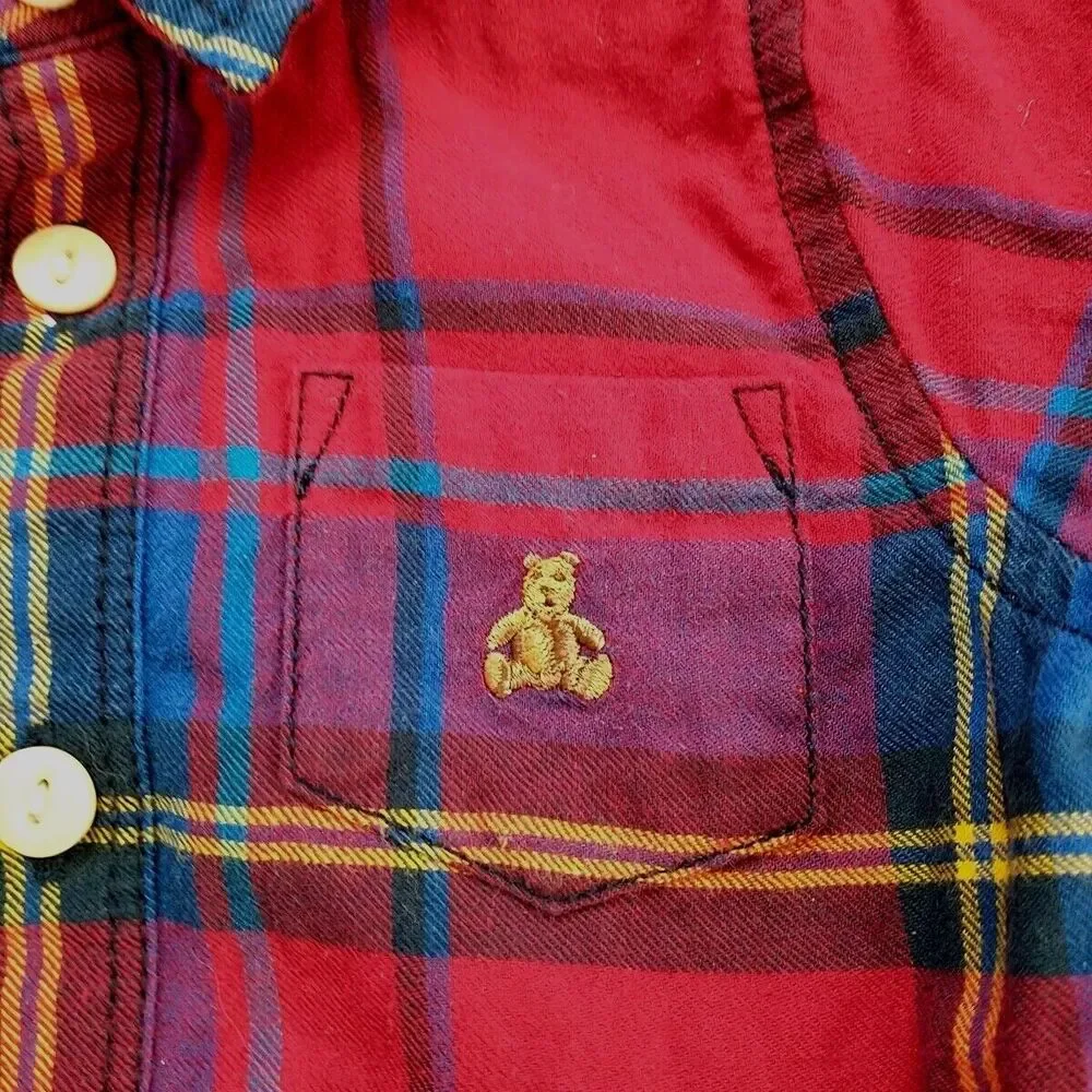 Lot Of 3 Baby Gap Rabbit + Bear Boy 3-6M Fall Spring Cotton Overall Shirt Hat